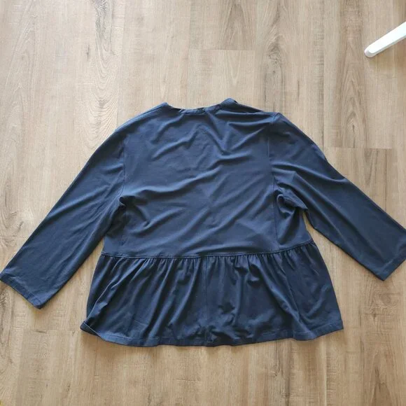 Alembika Charcoal Grey Babydoll Cardigan Top - Picture 4 of 6